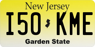 NJ license plate I50KME