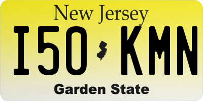 NJ license plate I50KMN