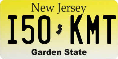 NJ license plate I50KMT