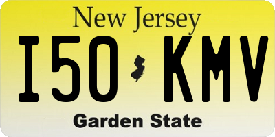 NJ license plate I50KMV