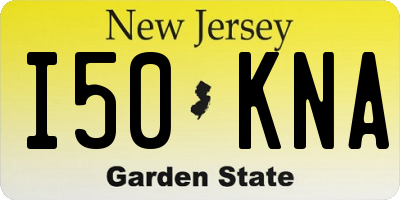 NJ license plate I50KNA