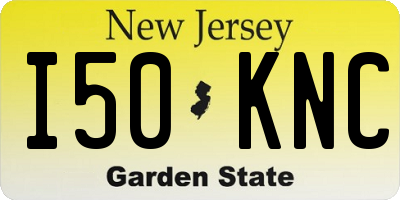 NJ license plate I50KNC