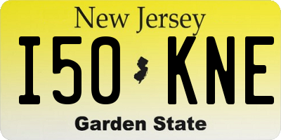 NJ license plate I50KNE