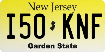 NJ license plate I50KNF