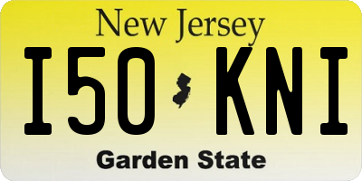 NJ license plate I50KNI