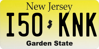 NJ license plate I50KNK