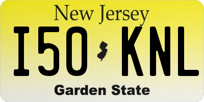 NJ license plate I50KNL