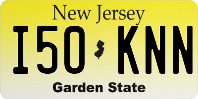 NJ license plate I50KNN