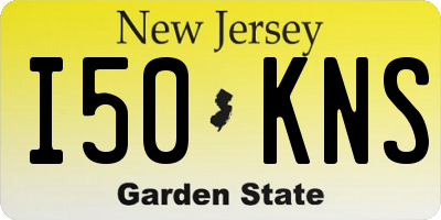 NJ license plate I50KNS