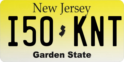 NJ license plate I50KNT