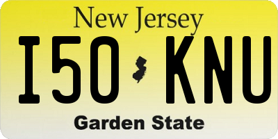 NJ license plate I50KNU