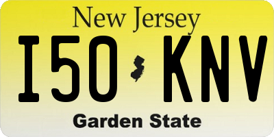 NJ license plate I50KNV