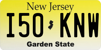 NJ license plate I50KNW