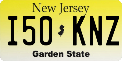 NJ license plate I50KNZ