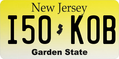 NJ license plate I50KOB