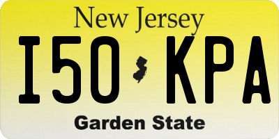 NJ license plate I50KPA