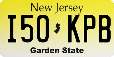 NJ license plate I50KPB