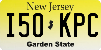 NJ license plate I50KPC
