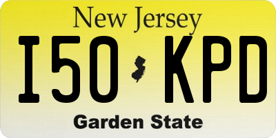 NJ license plate I50KPD