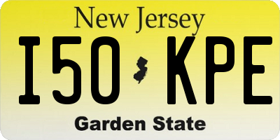 NJ license plate I50KPE