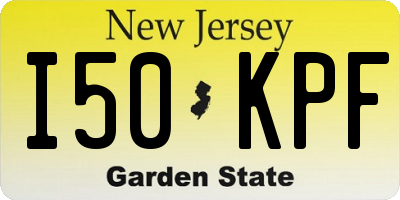 NJ license plate I50KPF