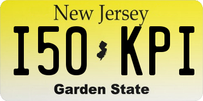 NJ license plate I50KPI