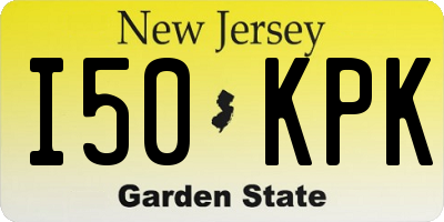NJ license plate I50KPK
