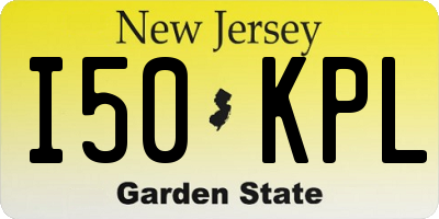NJ license plate I50KPL
