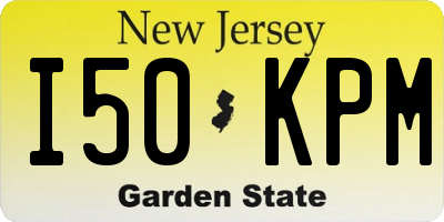NJ license plate I50KPM