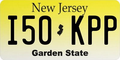 NJ license plate I50KPP