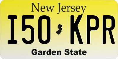 NJ license plate I50KPR