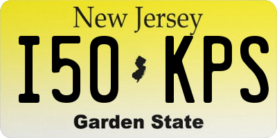 NJ license plate I50KPS