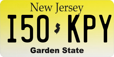 NJ license plate I50KPY