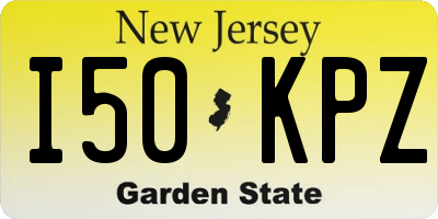 NJ license plate I50KPZ