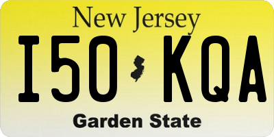 NJ license plate I50KQA