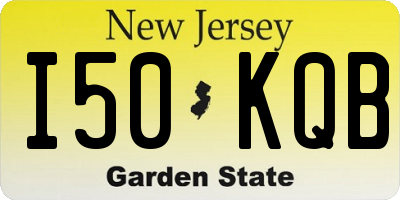 NJ license plate I50KQB