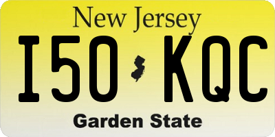 NJ license plate I50KQC