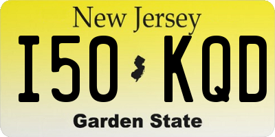 NJ license plate I50KQD