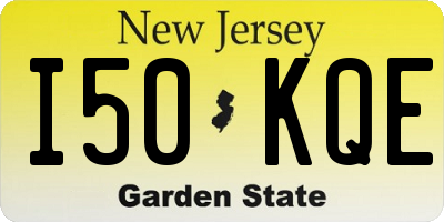 NJ license plate I50KQE