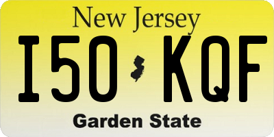 NJ license plate I50KQF