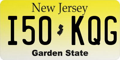 NJ license plate I50KQG