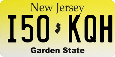 NJ license plate I50KQH
