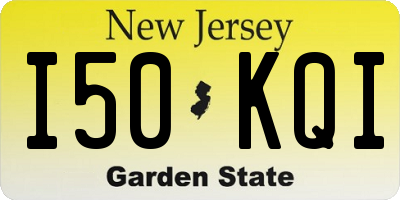 NJ license plate I50KQI