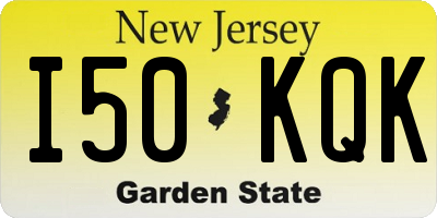 NJ license plate I50KQK