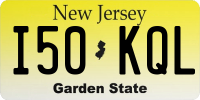 NJ license plate I50KQL