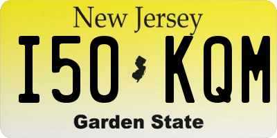 NJ license plate I50KQM
