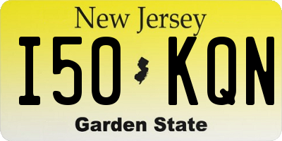 NJ license plate I50KQN