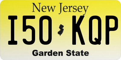 NJ license plate I50KQP