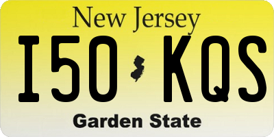 NJ license plate I50KQS