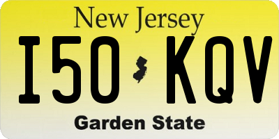NJ license plate I50KQV